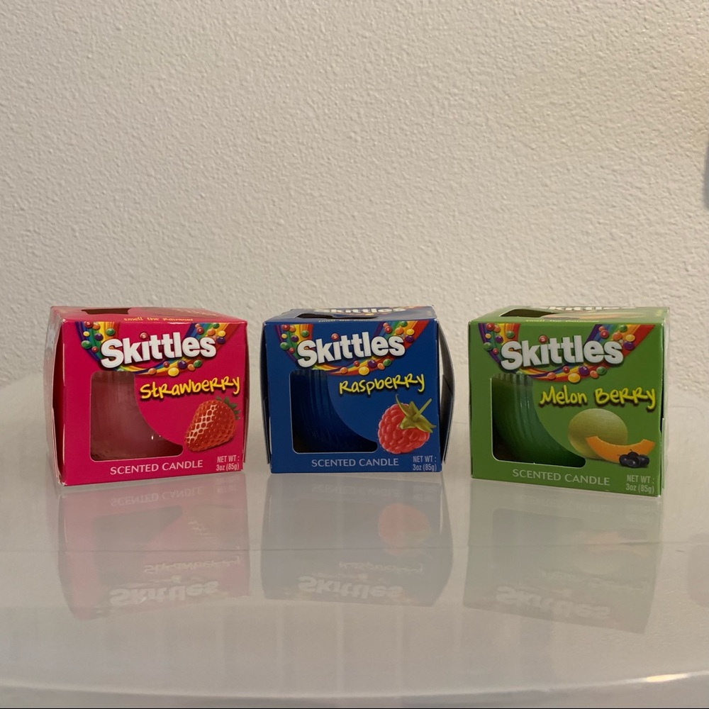 3 Skittles Candles